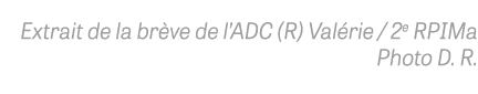 Extrait de la brève de l ADC (R) Valérie   2e RPIMa Photo D  R 