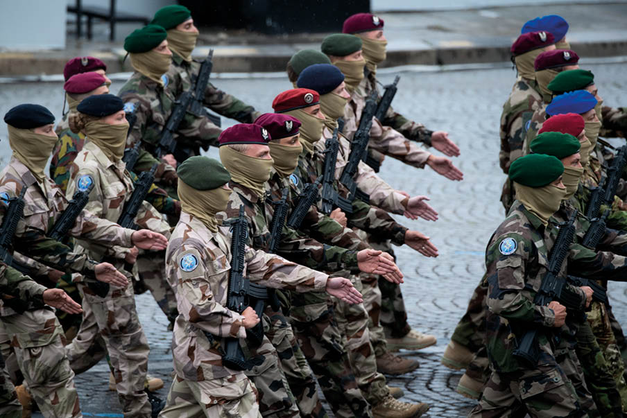 Défilé du 14 juillet 2021 sous la présidence d'Emmanuel Macron  Dernier défilé du chef d'état major des armées le général François Lecointre    Champs Elysées, Paris, le 14 juillet 2021 