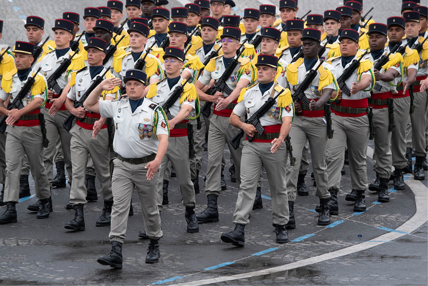 Défilé du 14 juillet 2021 sous la présidence d'Emmanuel Macron  Dernier défilé du chef d'état major des armées le général François Lecointre    Champs Elysées, Paris, le 14 juillet 2021 
