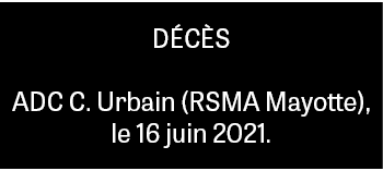 DÉCÈS ADC C  Urbain (RSMA Mayotte), le 16 juin 2021 