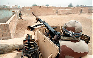 IRAQ - FEBRUARY 26:  Gulf War : The 'Division Daguet' On February 26th, 1991 In Iraq - During The Attack Of Code Name Village 'Cleves'   (Photo by Gilles BASSIGNAC Gamma-Rapho via Getty Images)