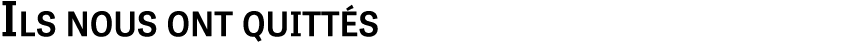 Ils nous ont quittés