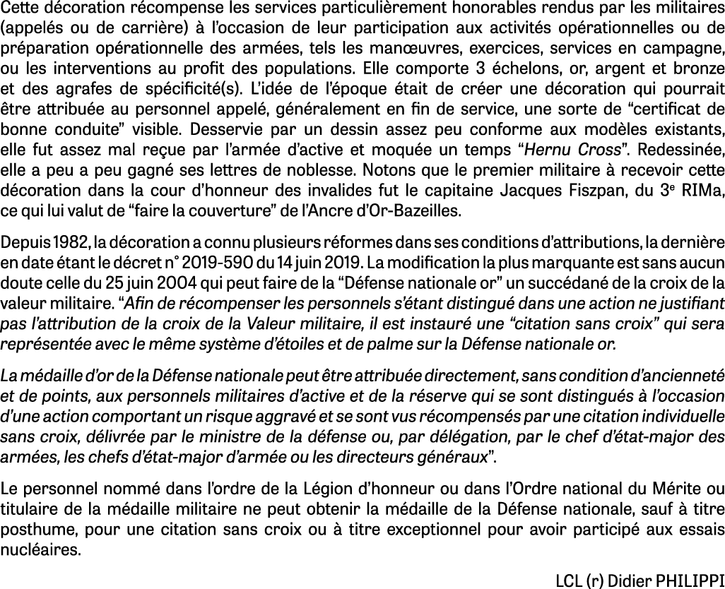 Cette d coration r compense les services particuli rement honorables rendus par les militaires (appel s ou de carri r...
