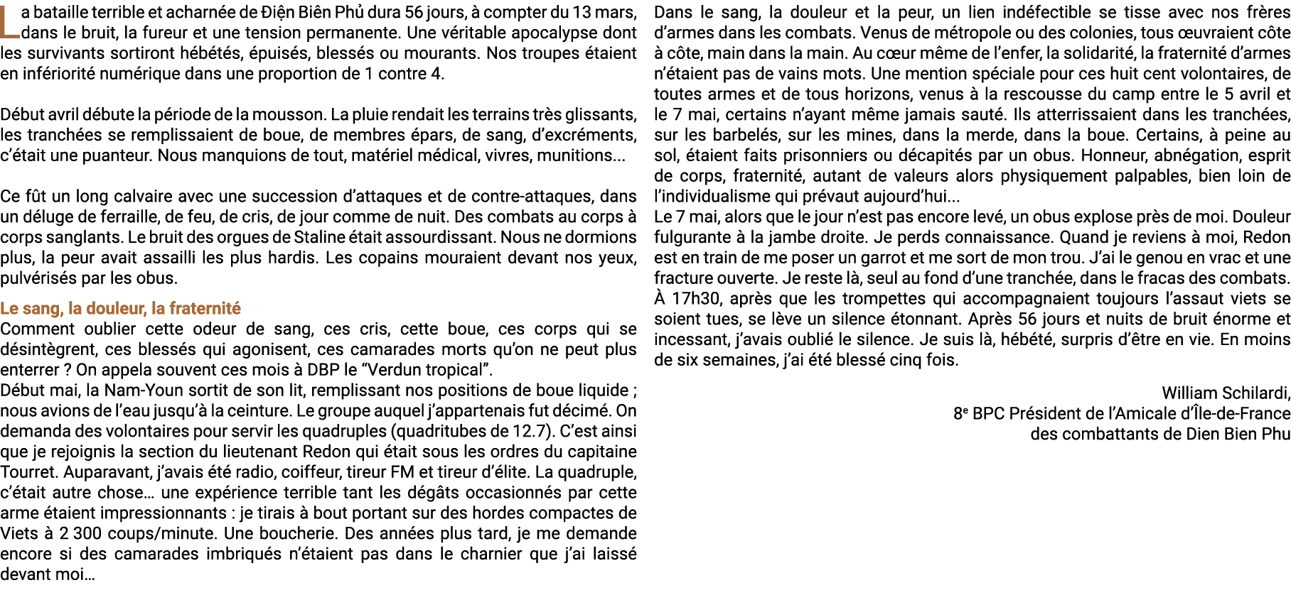 La bataille terrible et acharn e de i n Bi n Ph  dura 56 jours,   compter du 13 mars, dans le bruit, la fureur et un...