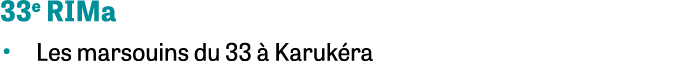 33e RIMa • Les marsouins du 33  Karuk ra 