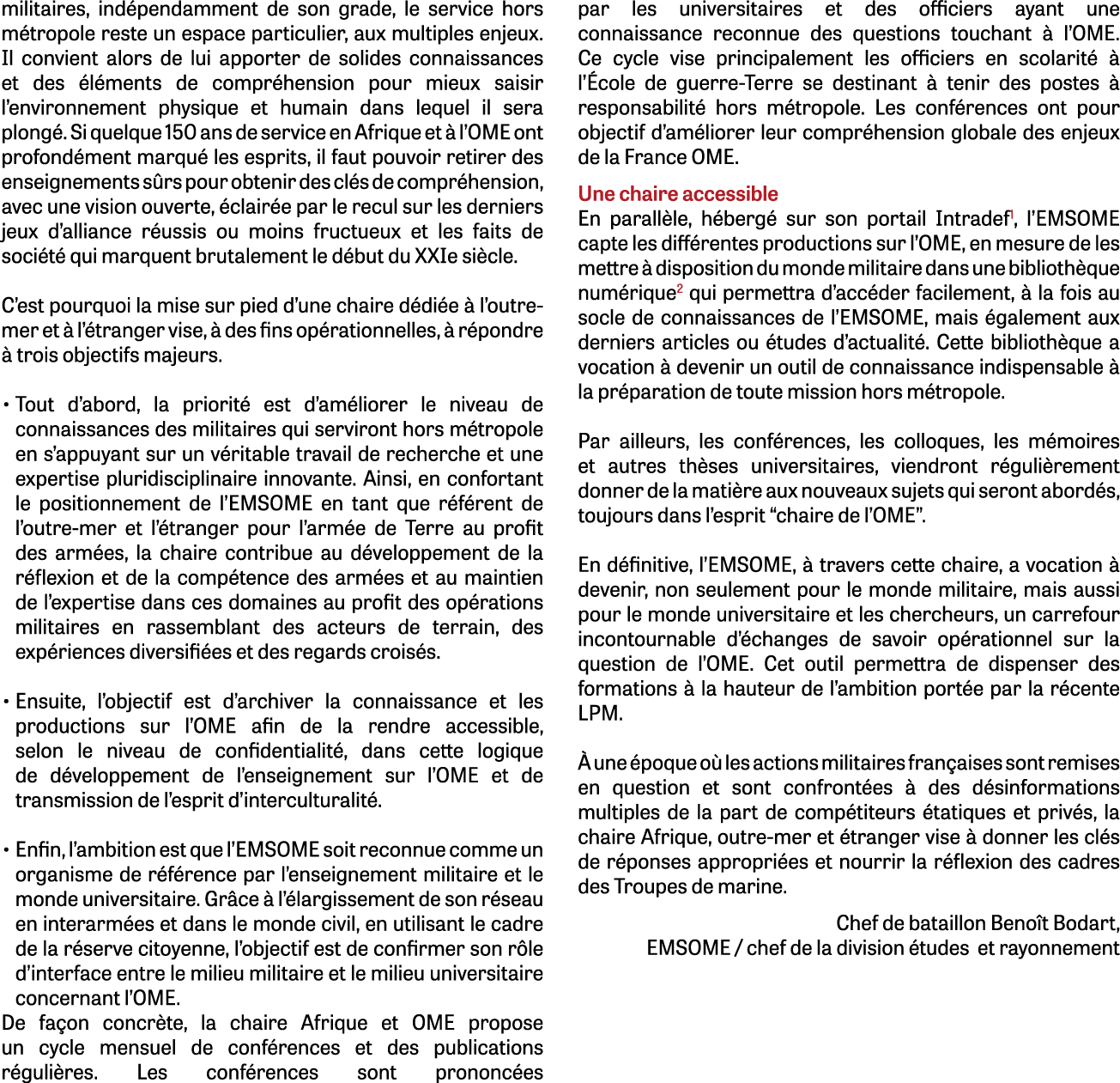 militaires, ind pendamment de son grade, le service hors m tropole reste un espace particulier, aux multiples enjeux....