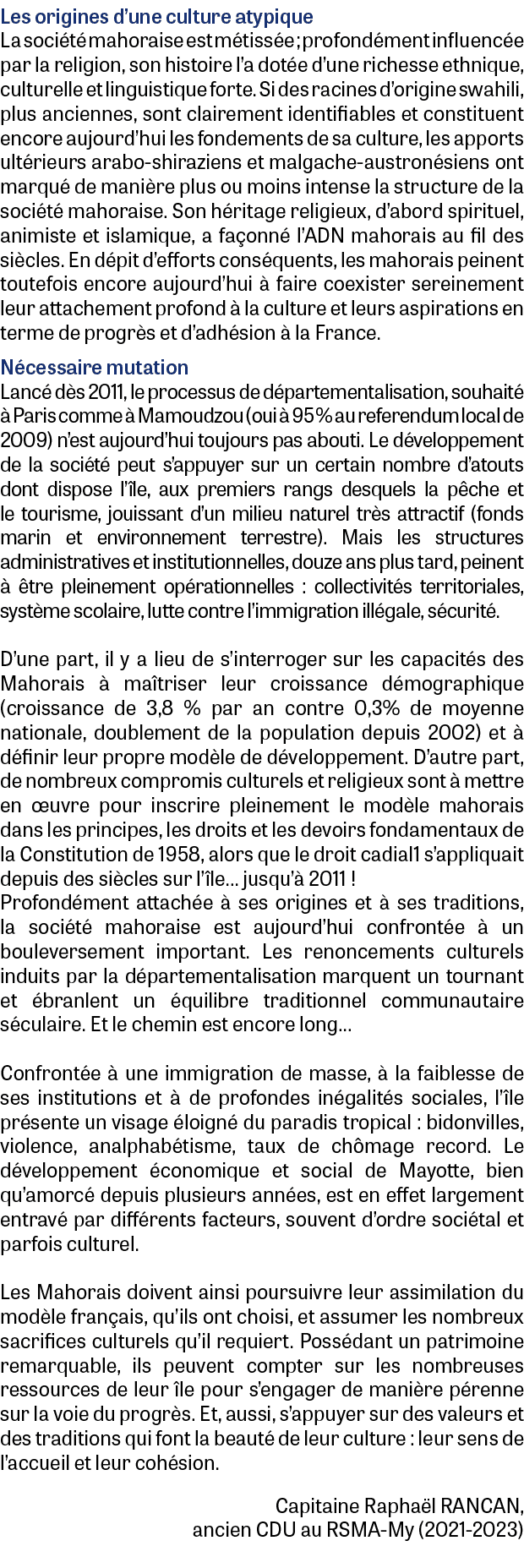 Les origines d’une culture atypique La soci t mahoraise est m tiss e ; profond ment influenc e par la religion, son ...