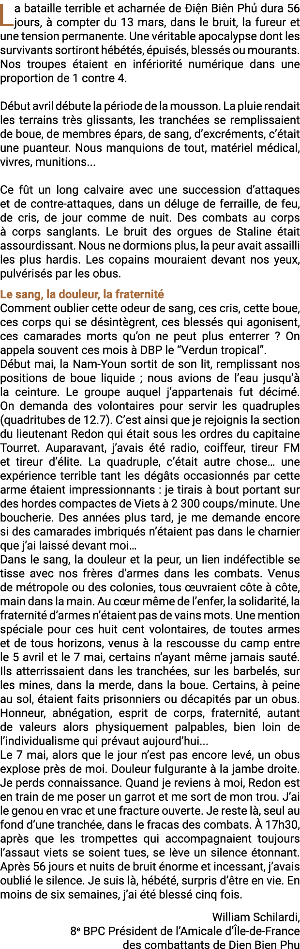 La bataille terrible et acharn e de i n Bi n Ph  dura 56 jours,   compter du 13 mars, dans le bruit, la fureur et un...