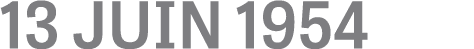 13 JUIN 1954
