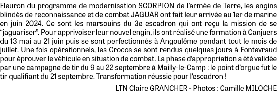 Fleuron du programme de modernisation SCORPION de l’arm e de Terre, les engins blind s de reconnaissance et de combat...