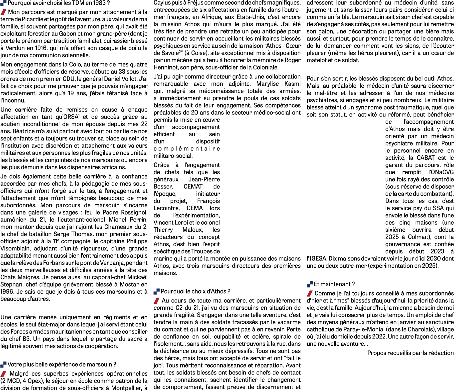 . Pourquoi avoir choisi les TDM en 1983 ? / Mon parcours est marqu par mon attachement   la terre de Picardie et le ...