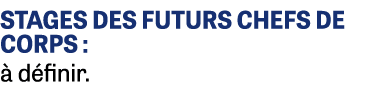 STAGES DES FUTURS CHEFS DE CORPS :  d finir.