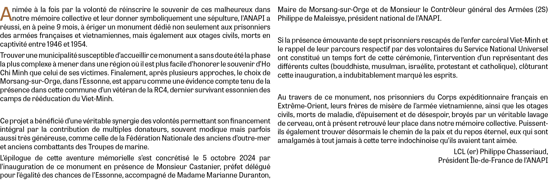 Anim e  la fois par la volont  de r inscrire le souvenir de ces malheureux dans notre m moire collective et leur don...