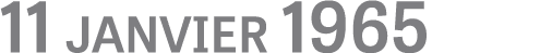 11 janvier 1965 
