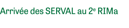 Arriv e des SERVAL au 2e Rima 