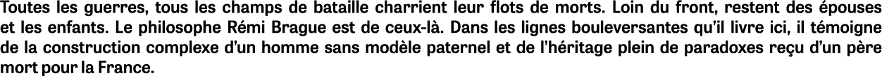 Toutes les guerres, tous les champs de bataille charrient leur flots de morts. Loin du front, restent des pouses et ...