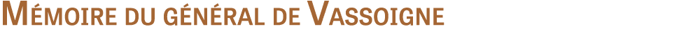 M moire du g n ral de Vassoigne