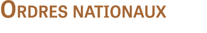Ordres nationaux