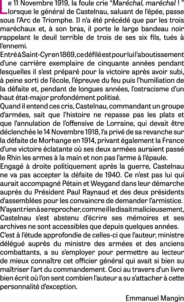 Le 11 Novembre 1919, la foule crie “Mar chal, mar chal ! ” lorsque le g n ral de Castelnau, saluant de l’ p e, passe ...