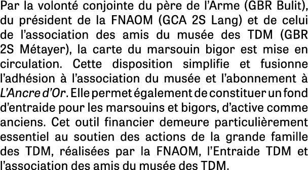 Par la volont conjointe du p re de l’Arme (GBR Bulit), du pr sident de la FNAOM (GCA 2S Lang) et de celui de l’assoc...