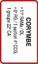 CORYMBE • 11e RAMa / DL • 6e RG / 1 section 4e CCG, 1 groupe 22e CA