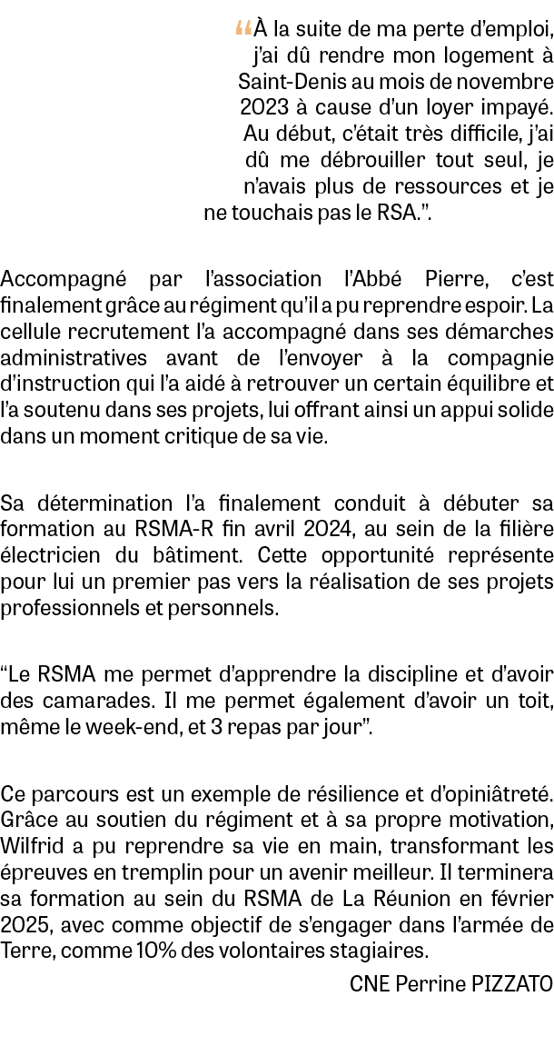 “ la suite de ma perte d’emploi, j’ai d  rendre mon logement   Saint Denis au mois de novembre 2023   cause d’un loy...