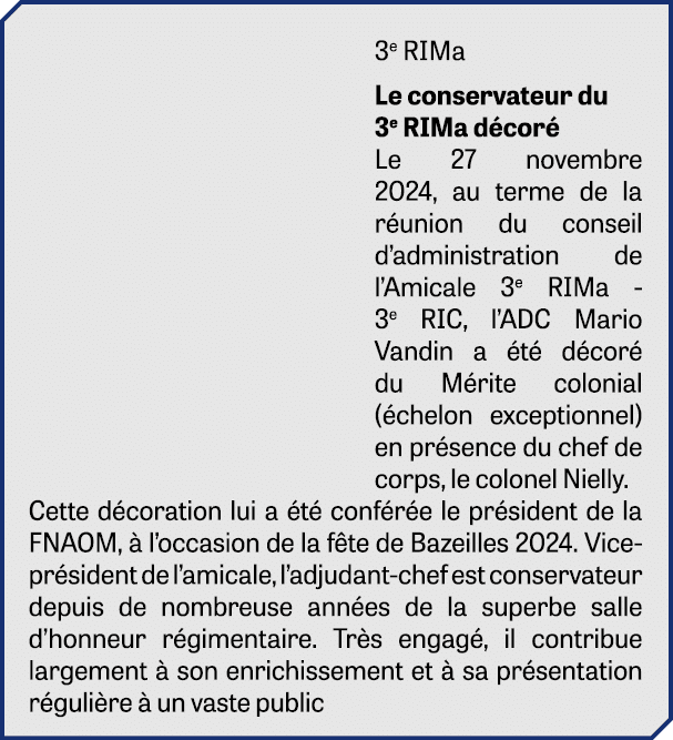 3e RIMa Le conservateur du 3e RIMa d cor Le 27 novembre 2024, au terme de la r union du conseil d’administration de ...