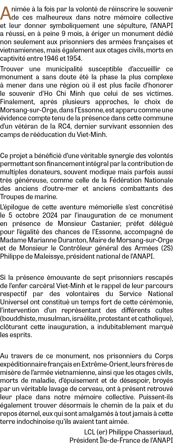 Anim e  la fois par la volont  de r inscrire le souvenir de ces malheureux dans notre m moire collective et leur don...