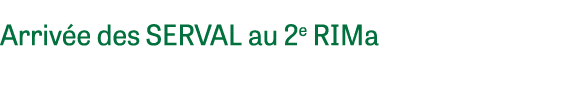 Arriv e des SERVAL au 2e Rima 