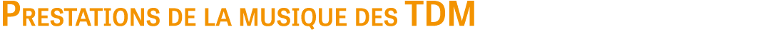 Prestations de la musique des TDM
