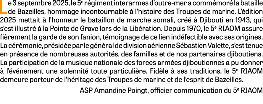 Le 3 septembre 2025, le 5e r giment interarmes d’outre mer a comm mor la bataille de Bazeilles, hommage incontournab...