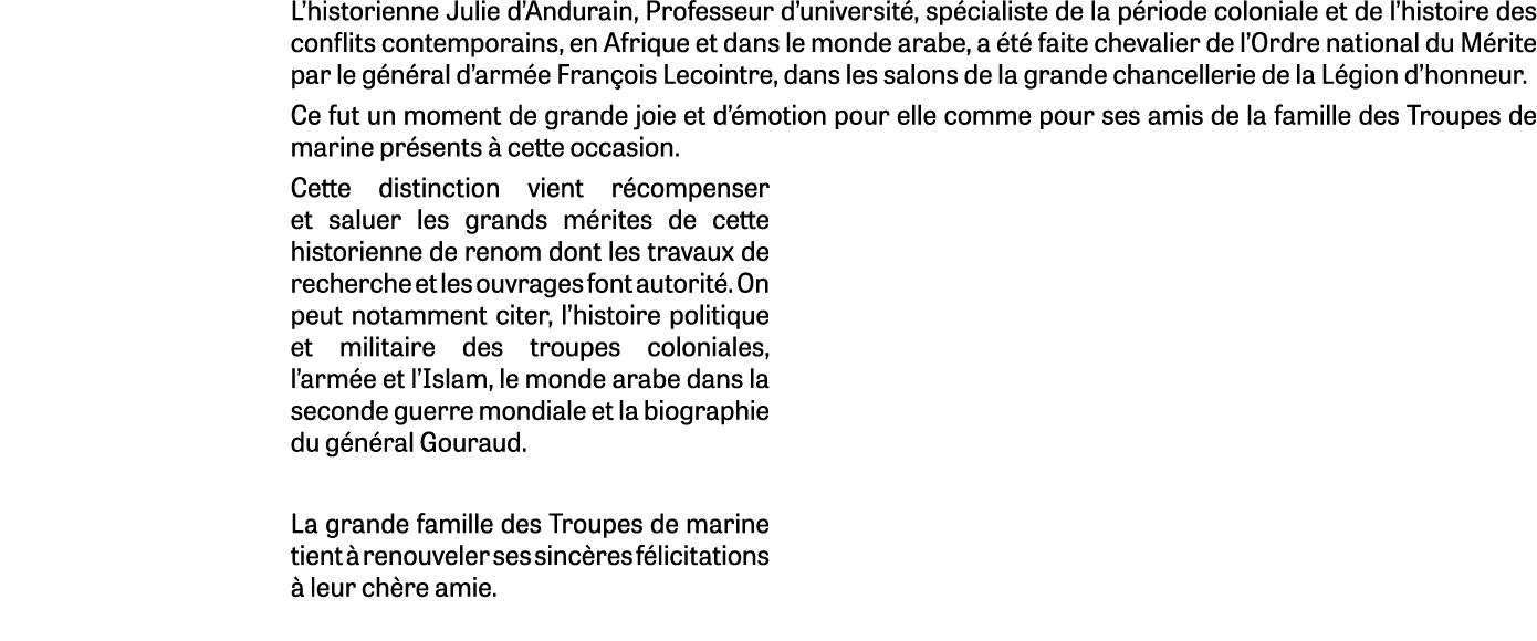 L’historienne Julie d’Andurain, Professeur d’universit , sp cialiste de la p riode coloniale et de l’histoire des con...