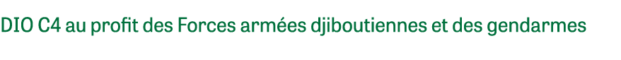 DIO C4 au profit des Forces arm es djiboutiennes et des gendarmes 
