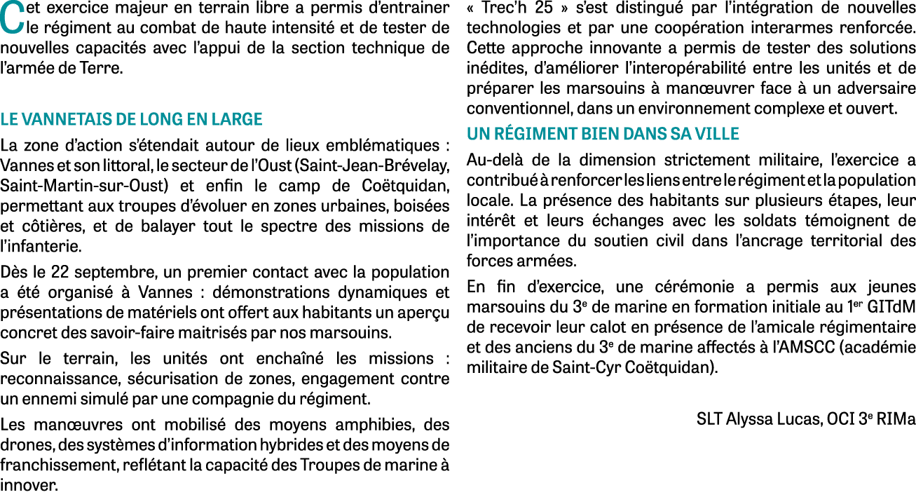 Cet exercice majeur en terrain libre a permis d’entrainer le r giment au combat de haute intensit et de tester de no...
