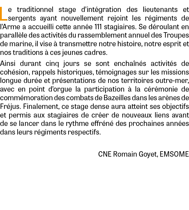Le traditionnel stage d’int gration des lieutenants et sergents ayant nouvellement rejoint les r giments de l’Arme a ...