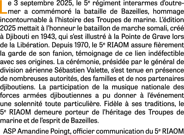 Le 3 septembre 2025, le 5e r giment interarmes d’outre mer a comm mor la bataille de Bazeilles, hommage incontournab...