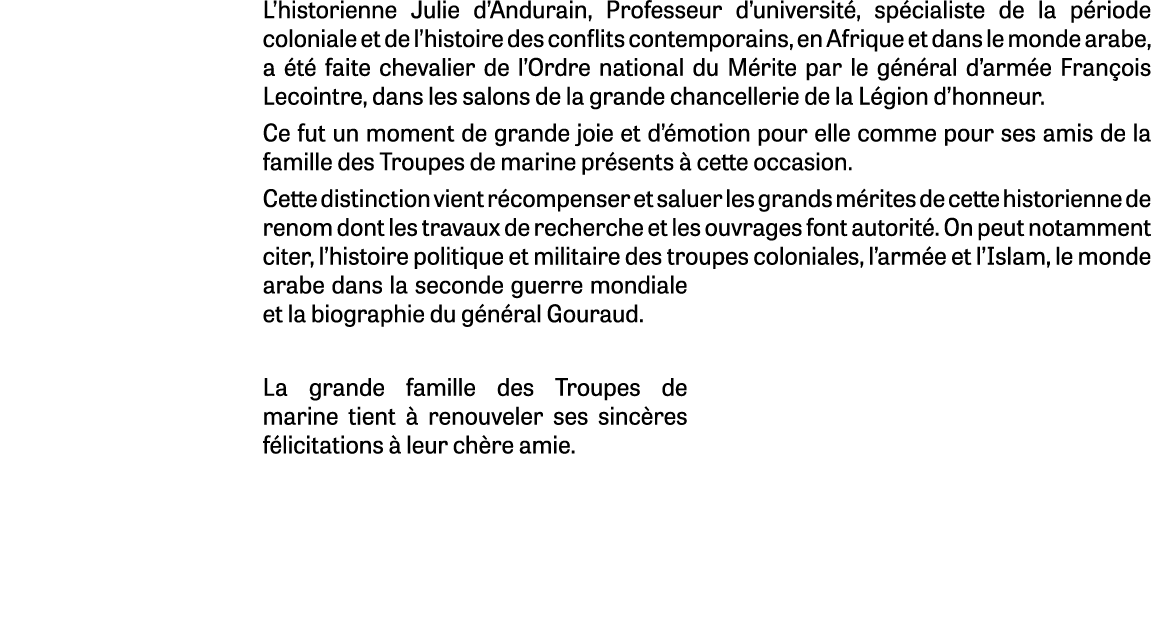 L’historienne Julie d’Andurain, Professeur d’universit , sp cialiste de la p riode coloniale et de l’histoire des con...