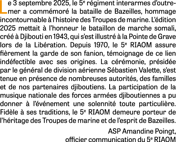 Le 3 septembre 2025, le 5e r giment interarmes d’outre mer a comm mor la bataille de Bazeilles, hommage incontournab...