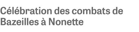 C l bration des combats de Bazeilles  Nonette