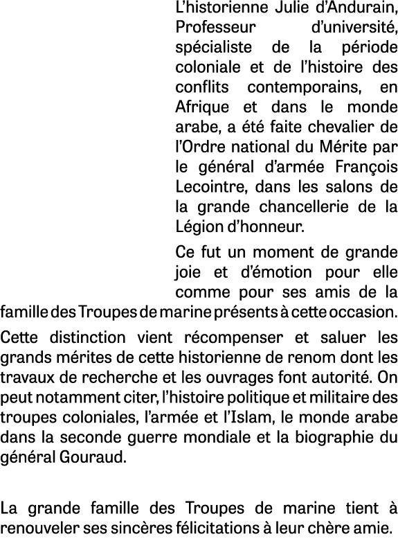 L’historienne Julie d’Andurain, Professeur d’universit , sp cialiste de la p riode coloniale et de l’histoire des con...