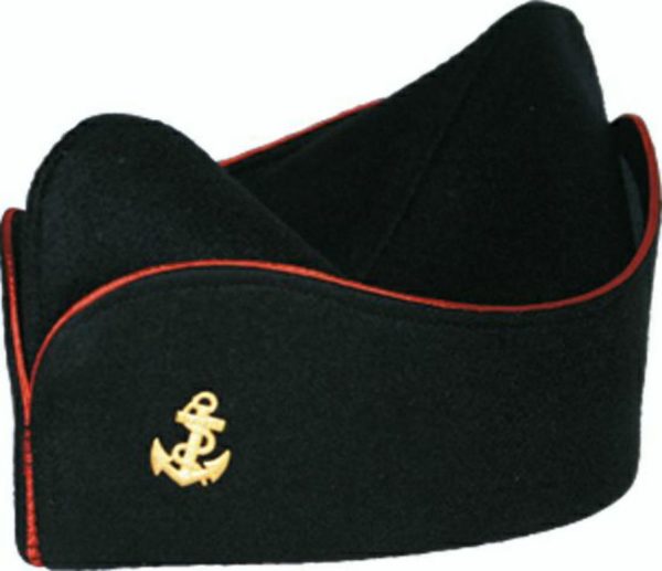 Calot de tradition avec ancre de marine montée sur pin's