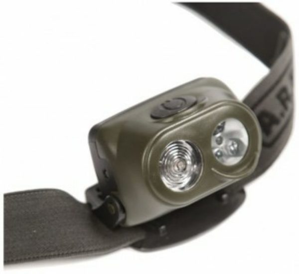 Lampe frontale - 1 watt + 3 led blanches + 1 led rouge