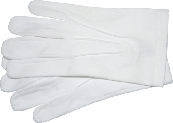 Gants blancs de cérémonie pour porte drapeau  Taille S ou 7