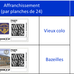 Timbres - Planche de 24
