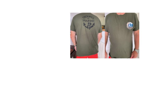 T-SHIRT coton urban kaki avec logo 150ème anniversaire des combats de Bazeilles