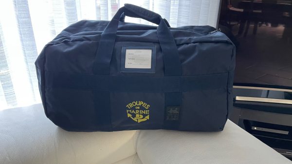 SAC TAP BLEU AVEC LOGO TDM 60CMX35CMX26CM