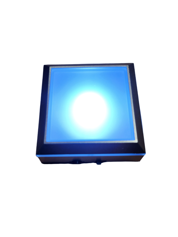 Support lumineux pour bloc cristal 3D" casque colo".