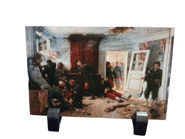 Tableau reproduction "Dernière cartouche" 13x10 Vendu sans support