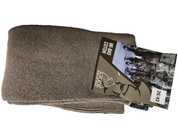 Mi-bas coton coyotte 39-42