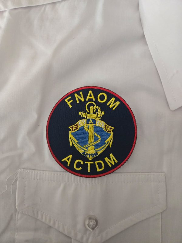 Patch avec velcro diamètre 8cm "FNAOM ACTDM"